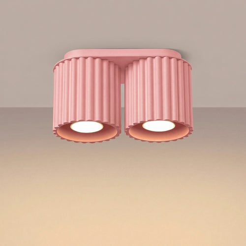 Sollux Lighting Plafondlamp AURA 2 roze GU10 - 21x10x12cm
