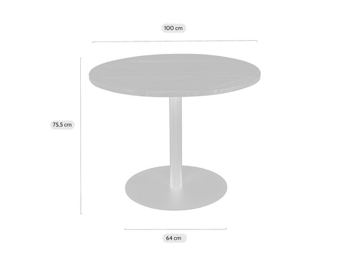 MaximaVida ronde tuintafel Java roestbruin 100 cm- zware 55 kg uitvoering - vtwonen shop