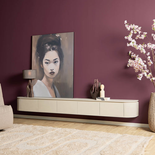 Starfurn Tv-meubel Excellent - Zandkleur Hout - 280x35x30cm