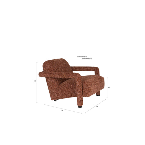 Dutchbone Kent Fauteuil Bordeaux Rood - vtwonen shop