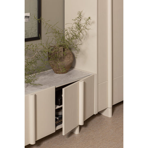 WOOOD tv-Meubel 200 cm & opbergkast 101 cm Basu - Grenen - Moss - 53x200x46/210x101x46 - vtwonen shop