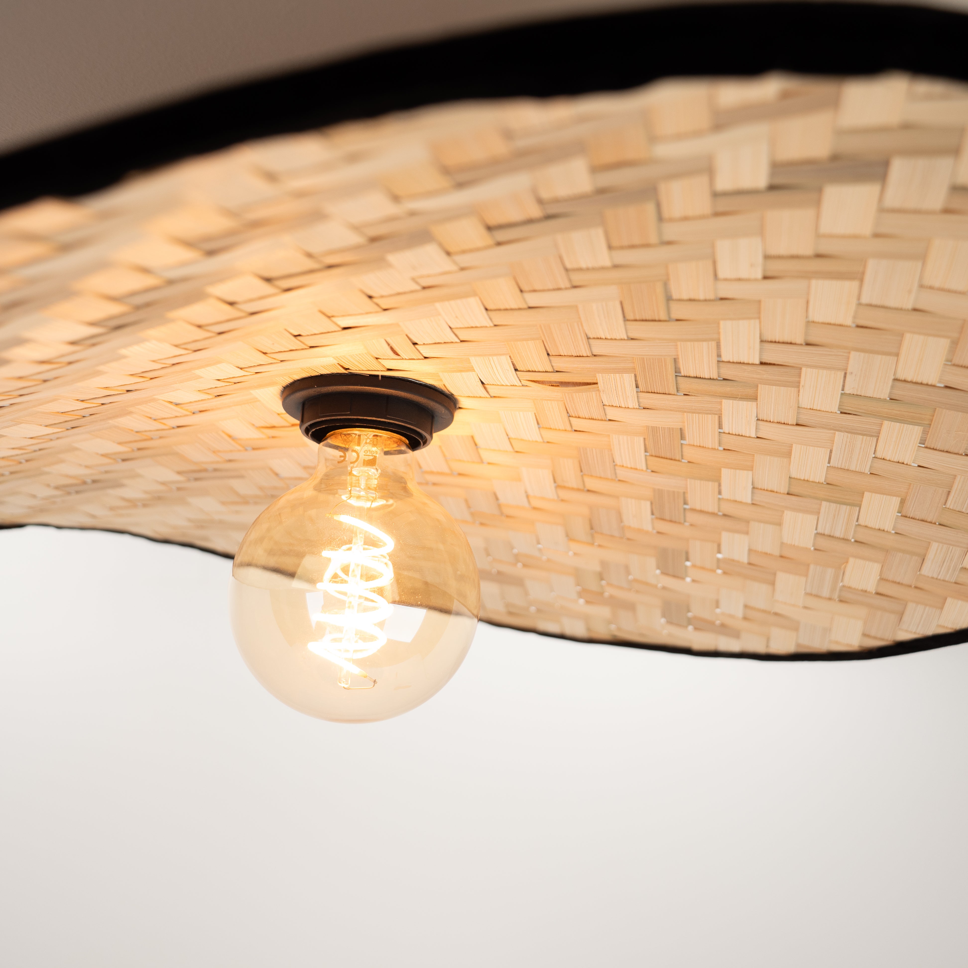 EGLO plafondlamp Summerhill - e27 - papier/staal - wit/bruin – vtwonen
