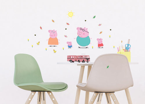 Sanders & Sanders muursticker Peppa Pig multicolor - 30 x 30 cm - 601337