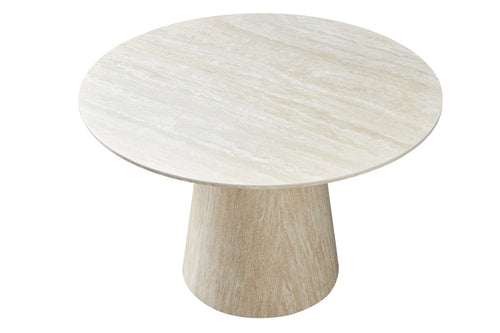 Giga Meubel Eettafel Mira Travertinlook - Rond - 120 cm - Sintered Stone