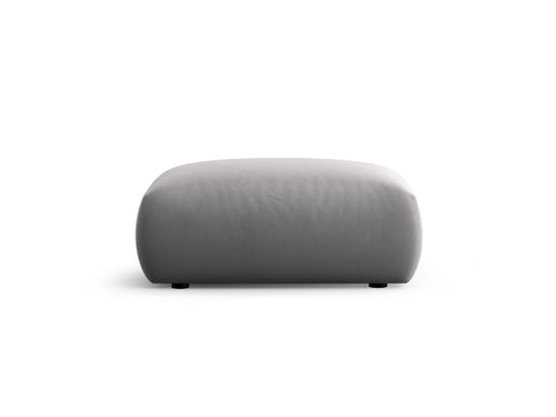 Cosmopolitan Design Poef Matera flueel grijs - 68x86x40cm