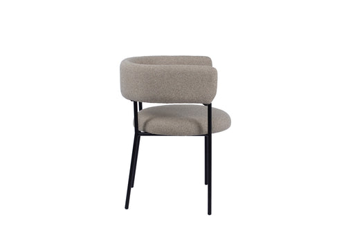 Giga Meubel Eetkamerstoel Malene - Stof - Taupe - Set van 2