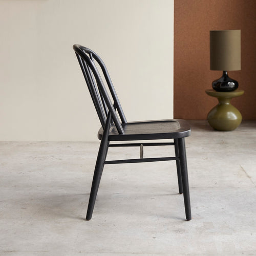 Tikamoon Stoel met spijlen van zwart massief acaciahout - Zwart - vtwonen shop