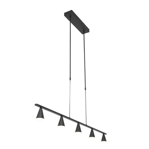 Steinhauer hanglamp Vortex - 5 lichts - 120x 145 cm - zwart - vtwonen shop