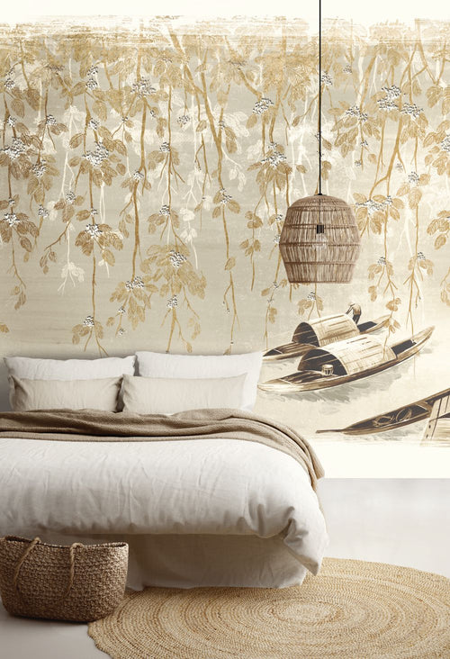 Masureel behang natuurmotief beige - 53 cm x 10.05 m - 630651 - vtwonen shop