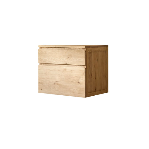 Tikamoon Massief eikenhouten wastafelmeubel 60 cm - Naturel - vtwonen shop