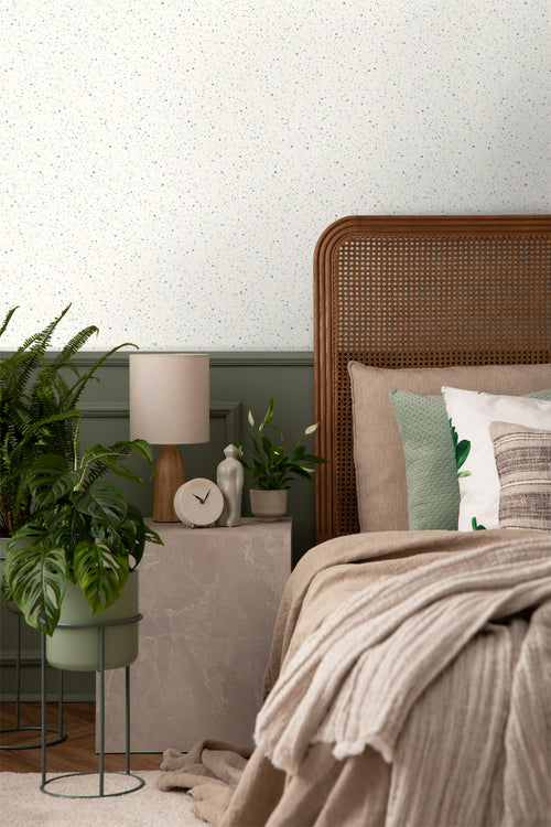 Borastapeter behang terrazzo wit en blauw - 53 cm x 10.05 m - 660051