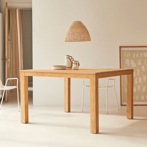 Tikamoon Tafel van massief teakhout voor 4/6 personen - Naturel - vtwonen shop