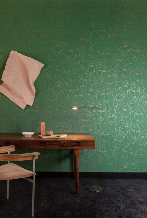 Masureel behang grafisch motief groen - 53 cm x 10.05 m - 630026 - vtwonen shop