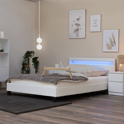 Home Deluxe LED bed ASTRO Wit 140 x 200 cm - vtwonen shop