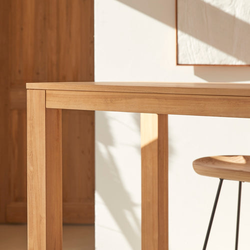 Tikamoon Massief teakhouten bartafel voor 4/6 personen - Naturel