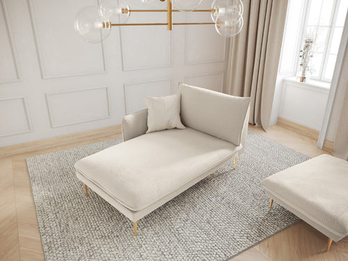 Cosmopolitan Design linker meridiaan Vienna boucle, beige - 170x110x95cm
