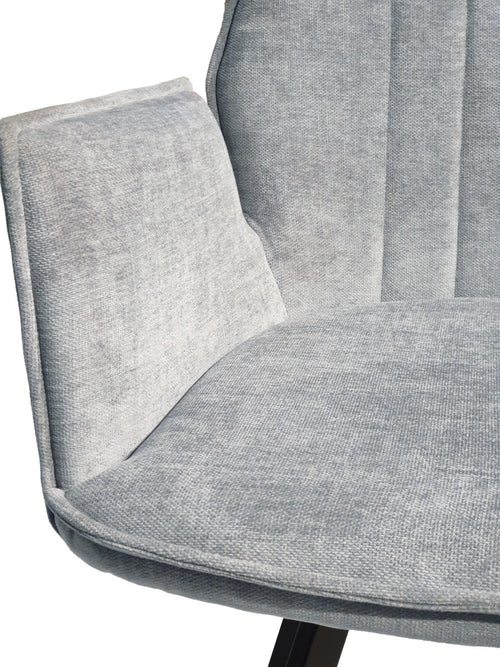 Livingfurn eetkamerstoel Louise Grey - stof - 1 stuk - vtwonen shop