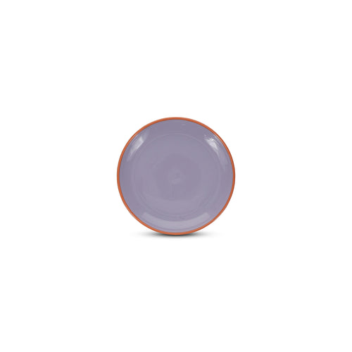 Ona - Plat bord 18xH2,5cm paars/oranje Duo - Set van 4