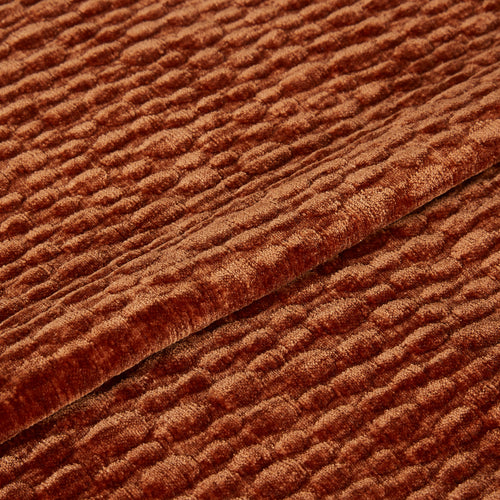 Sia Home - Rechte bank CÔME - Fluweel met structuur - Terracotta - 230cm