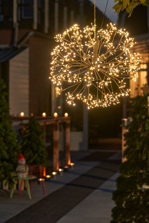 Luca Lighting Kerstverlichting Bal met Warm Witte LED Lampjes - Ø50 cm - Zwart - vtwonen shop