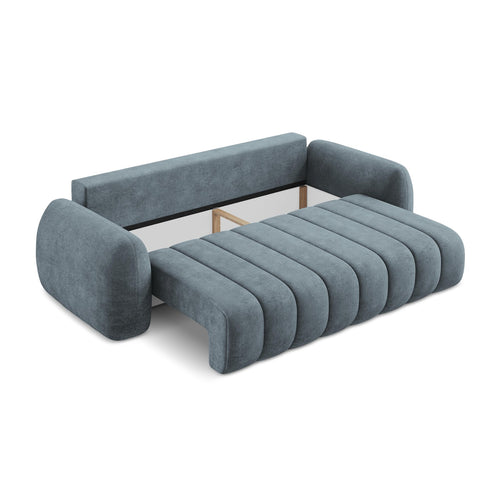 LaMiaSofa 3-zits slaapbank Ginosa - chenille stof - jeans - 266x121x95