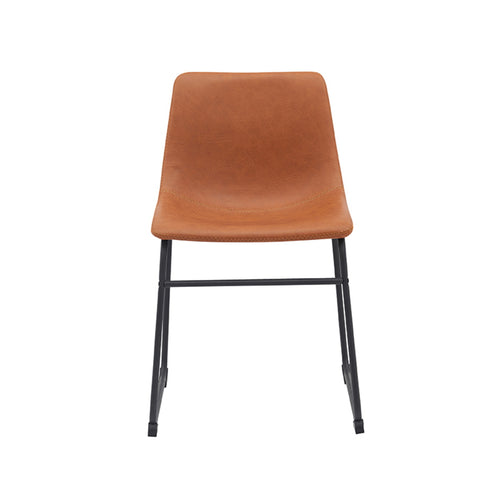 LABEL51 Eetkamerstoel Risto - Cognac PU-Leer - Set van 2 - vtwonen shop