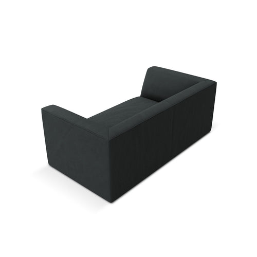Cosmopolitan Design - Bank Siena 2-zits, ribfluwelen zwart - 92x174x69cm