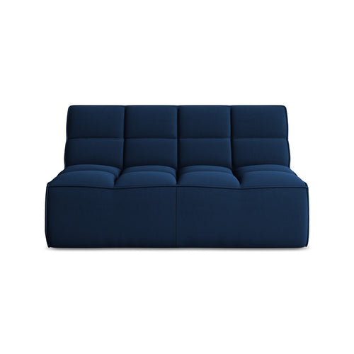 LaMiaSofa Tweezits modulaire bank Belluno - velours - koningsblauw - 160x93x75