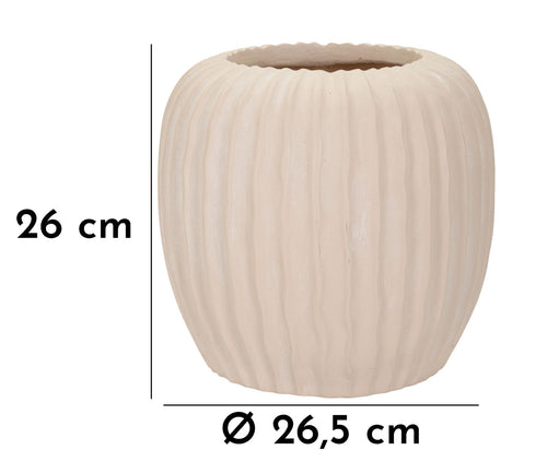 Mauro Ferretti vaas - Ø 26,5x26 cm - crème
