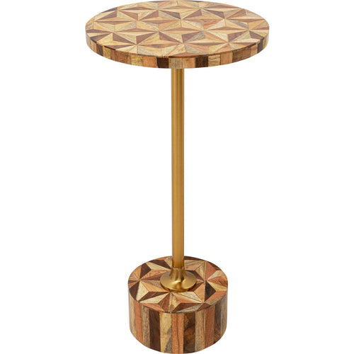 Kare Design Bijzettafel Domero Geo Ø25cm bruin goud