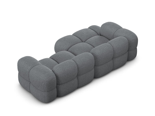 Cosmopolitan Design linker hoekbank Loretto 3-zits, structurele stof grijs - 147x250x68cm