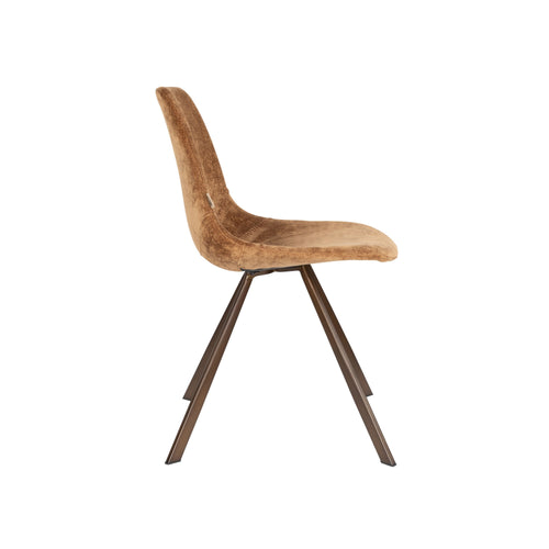 Dutchbone Franky Eetkamerstoelen Cognac - Set van 2