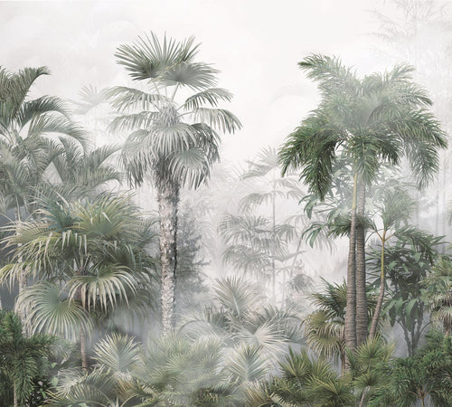 Sanders & Sanders fotobehang tropisch landschap met palmbomen groen 270 x 300 cm 601178