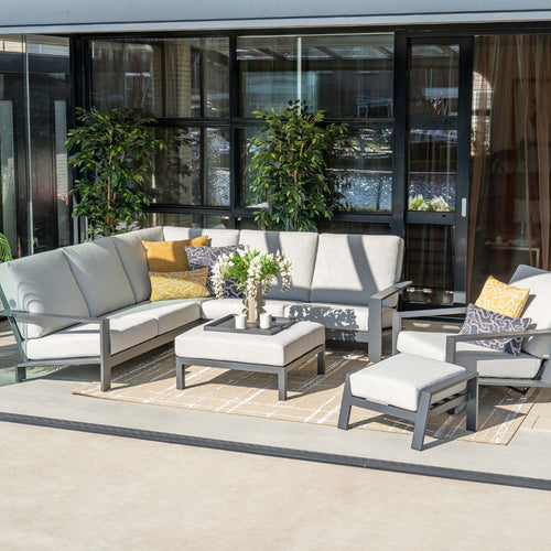 Garden Impressions loungeset Coba 4-delig donker grijs - valley sand
