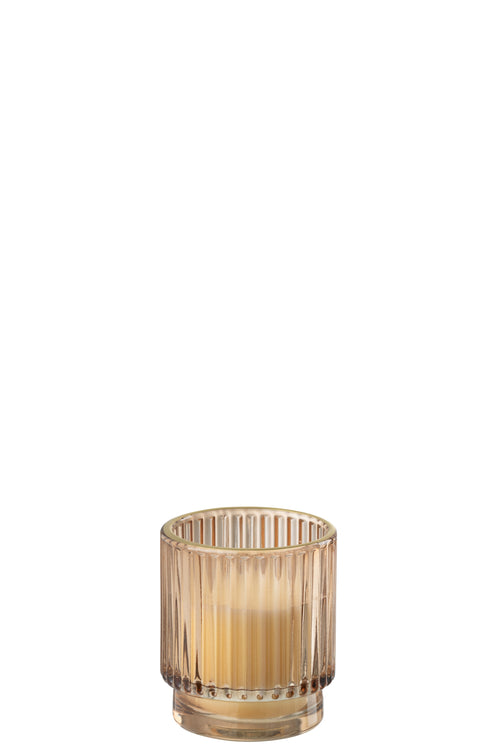 J-Line geurkaars Nordic Vetiver - lichtbruin - small - 19U