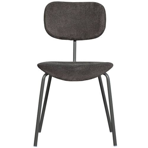 WOOOD eetkamerstoelen Link - Polyester - Bruin/Grijs - Set van 2 - vtwonen shop