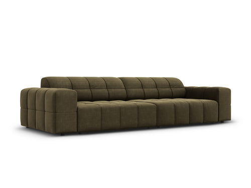 Cosmopolitan Design Bank Chicago 4-zits, flueel groente - 102x252x78cm