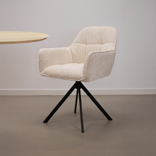 Kick draaistoel Luc - Crème - vtwonen shop