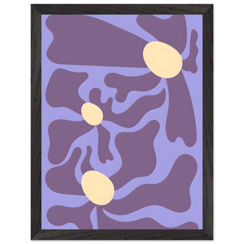 Artfulprints Poster met Lijst Matisse - Purple flowers   - 30x40 cm - Paars