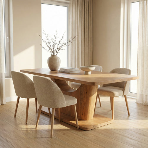 StarFurn Eettafel Voco - Rechthoek Naturel Hout - 200x110x76cm
