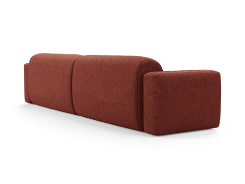 Cosmopolitan Design Modulaire bank Strino 4-zits, structurele stof koraal - 98x240x78cm