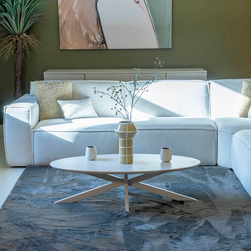 DÉJA Living Salontafel Gimo - Ovaal - Beige - 120x55 cm