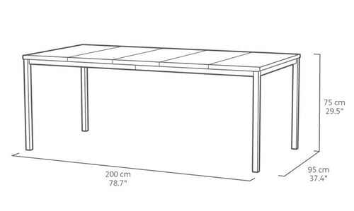 Keter Signature Porto Tafel - 200x95x75cm - Ashwood - vtwonen shop
