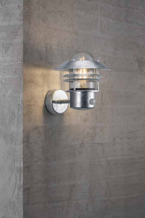 Nordlux Blokhus Wandlamp Buiten | Sensor | E27 | IP54 | Verzinkt | Seaside