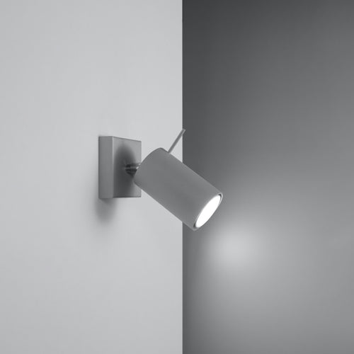 Sollux Lighting Wandlamp RING 1 grijs - 8x16x8cm