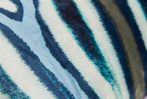 KAAT Amsterdam decoratiekussen Wild Stripes - 30x50 cm - blauw groen - vtwonen shop