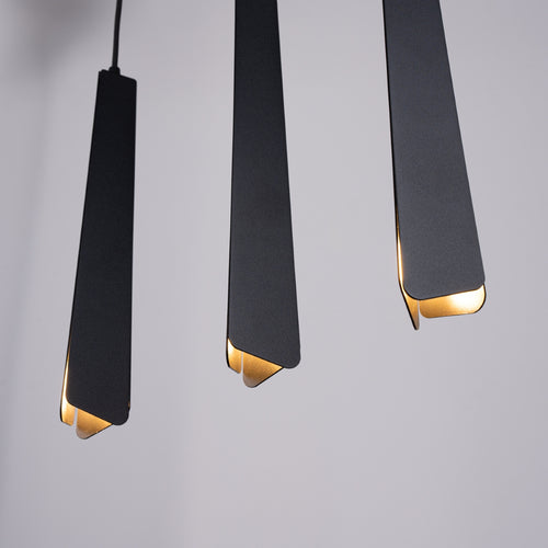 Sollux Lighting Hanglamp PRYSM 3L zwart - 45x5x120cm