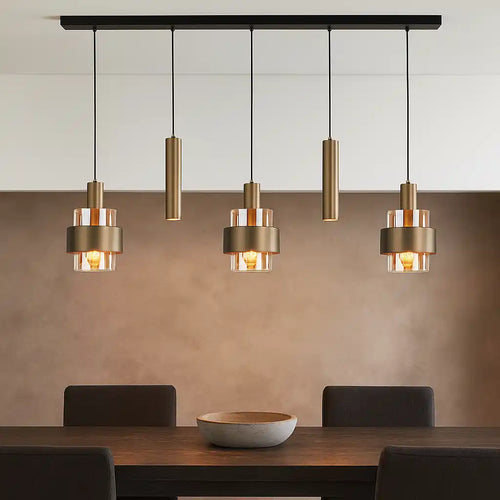 Highlight hanglamp Marrone - 5 lichts - 120  x 160   cm - brons