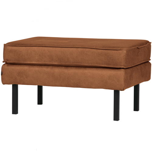 BePureHome hocker op poten Rodeo - Recycle Leer - Cognac - 45x84x54 - vtwonen shop