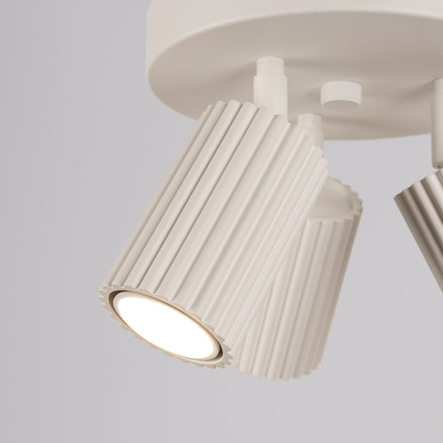 Sollux Lighting Plafondlamp KARBON 3P beige - 19,5x19,5x18cm